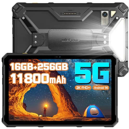 Ulefone Armor Pad 4 Ultra 5G Outdoor Tablet Dimensity 6300 16GB + 256GB/2TB SD 11800mAh 33W 50MP+32MP 10,36 1100LM Taschenlampe Android 14 IP68/69K Wasserdicht Dual SIM/NFC/Fingerabdruck ID GPS OTG