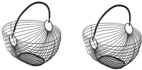 Eierkorb Zum Sammeln 2 Stücke Küche Lagerung Metall Draht Eierkorb Bauernhof Huhn Abdeckung Eierhalter Organizer Fall Container Eierkörbchen