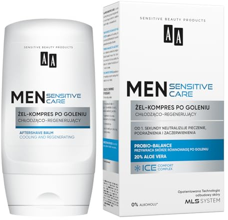 AA Men Sensitive gel-kompress efter rakning kylande och återställande 100 ml