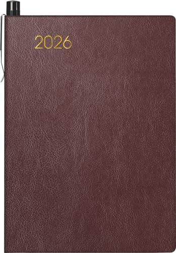BRUNNEN Taschenkalender Mod. 723 '26 | A7, Kunstleder, bordeaux