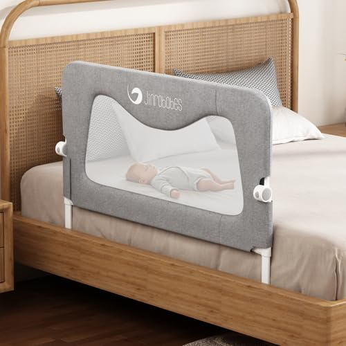 Jinrobabes Bettgitter für Kleinkinder, Bettschutz für King-Size-Bett, verstellbare Höhen und faltbares Bettgitter für Babys (90 cm)