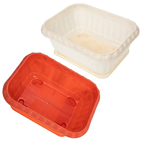 UPKOCH 2sets Contenitori in Plastica Per Coltivazione Ortaggi Vassoi Per Semina Microgreens Fioriere Per Piante Da Ed Esterno Rete Drenaggio Per Adeguato Flusso d Aria e Drenaggio