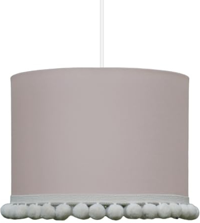 youngDECO® Hängelampe 1xE27, Lampenshirm aus Baumwollstoff Ø28cm, Pendelleuchte für Kinderzimmer und Babyzimmer, Hergestellt in der EU