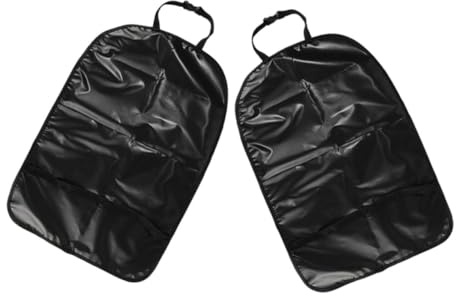 LRXIYODE Rücksitzschutz Auto Kind Kickmatte aus Oxford Stoff Schwarz 2 Stück Trittschutz für Rücksitzlehne mit Rutschfester Oberfläche und Einfacher Montage