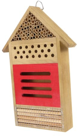 SOIMISS Insektenhotel Für Wildbienen Aus Holz Bienenhaus Zum Aufhängen Für Garten Solitärbienenhotel Anlocken Bestäuberhaus Für Schmetterlinge Und Marienkäfer