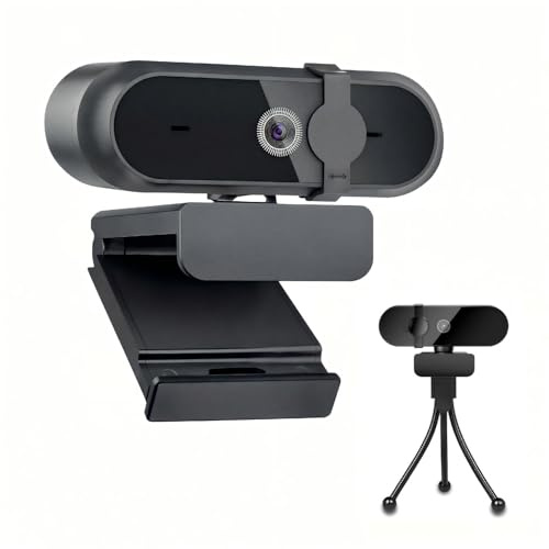 JORPETS Webcam for PC with Microphone - 1080P FHD Webcams with Privacy Cover & Webcam Tripod Stand,Plug and Play USB Web Camera for Online Calling/Conferencing/Live Streaming Laptop/Desktop