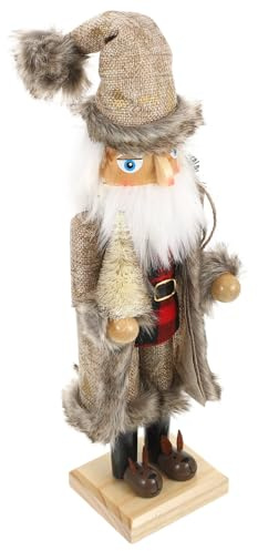 NUOBESTY Nutcracker Ornaments Christmas Santa Claus Figurine Craft Decoration Vintage Xmas Nutcracker Table Centerpiece