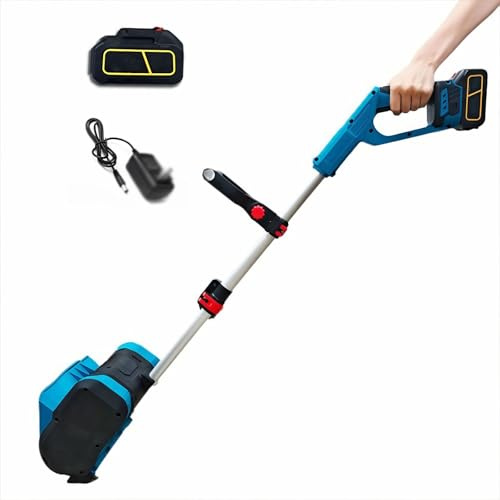 Pala da neve senza fili - Strumento elettrico per lo sgombero della neve da 25 cm con direzione regolabile, manico telescopico ergonomico, per batteria