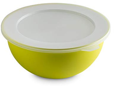 omada Design Schüssel (1,5 Liter) mit Deckel aus Polypropylen und Integrierten Antimikrobiellen Mitteln eliminiert Bakterien und Pilze, Sanaliving
