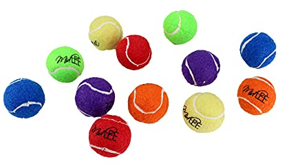 Mini-Tennisbälle für Haustiere, einfarbig, 12 Stück