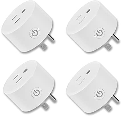 Sparkleiot Mini WiFi Smart Plug Outlet Voice Remtoe Control with Alexa Works with Google Assistant IFTTT, Tuya Smart APP Timer,No Hub Required(4 Pack)