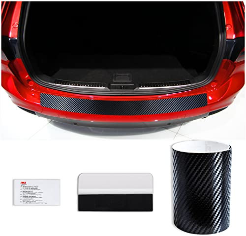teileplus24 OL192 Ladekantenschutz Folie kompatibel mit Hyundai i20 N 2021- Profi-Rakel, Farbe:Carbon-Look