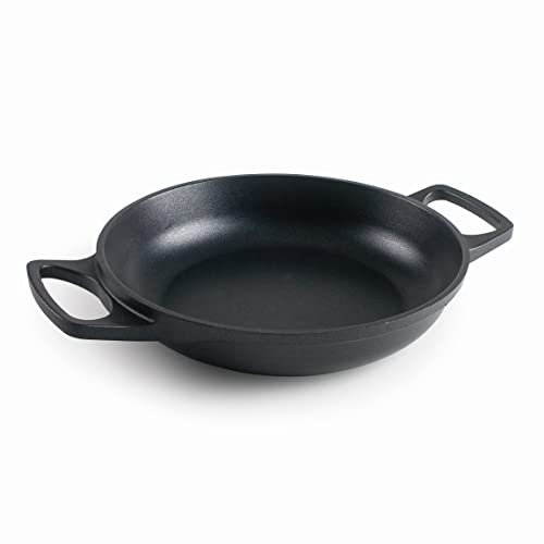 LACOR - 25161 - Mini Aluminiumguss Aluminium Paella Scheibe 100% frei PFOA, Antihaft-Doppelschicht, geeignet für Induktion, Ø 20 x 4,5cm, Schwarz