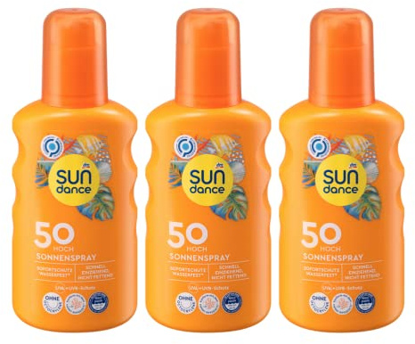 SUNDANCE Solskydd solspray SPF 50 hög, 3-pack (3 x 200 ml), 600 ml