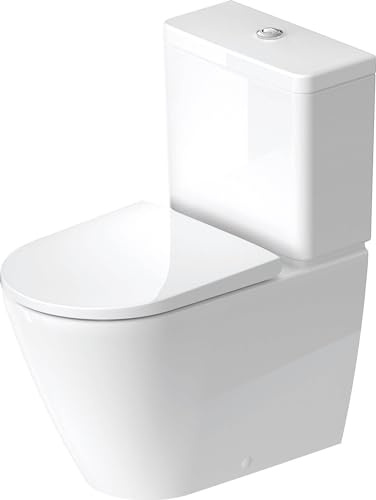 Duravit Stand-WC-Kombi, Tiefspüler D-Neo 37x65cm, 4,5 l, o. SPK, riml., we Hyg gl
