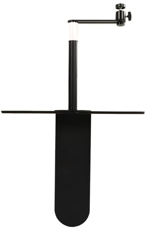 BORDSTRACT Projector Stand | 1/4 Inch Thread 1 Piece | Black Alloy Steel | 360 Degree Rotation 90 Degree Tilt Projector Mount | 1/4 Inch Thread for Bed Frame Headboards Sofas