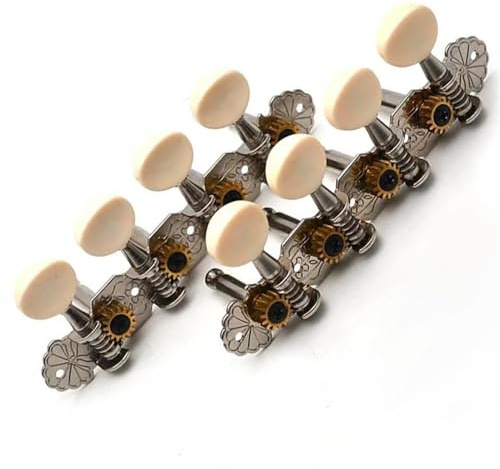 Mandolin Tuning Keys, Machine Head Tuners, Tuning Pins, Gold/nickel-plated Instrument Parts Guitar Tuning Peg Headstock Set (Color : Chrome)