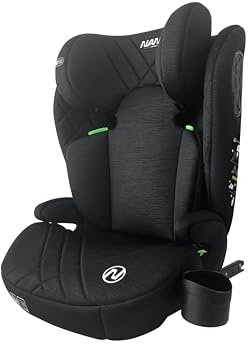 NANIA Bari, Siège auto enfant Isofix, I-size, 100-150 cm, environ 4-12 ans, Rehausseur siège auto enfant, Isofix, avec Protection Latérale, Appui-tête Réglable, Porte gobelet