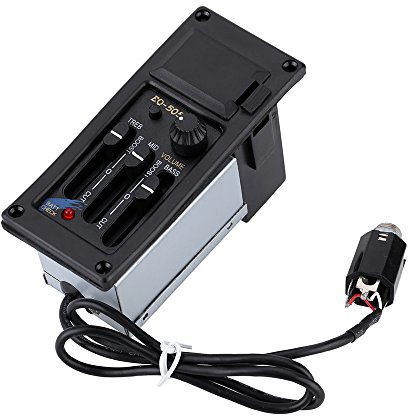 YIWENG 3-Band-Akustikgitarre Tone und Volume Verstärker EQ Equalizer Preamp Piezo Pickup-Tuner,Tonabnehmer