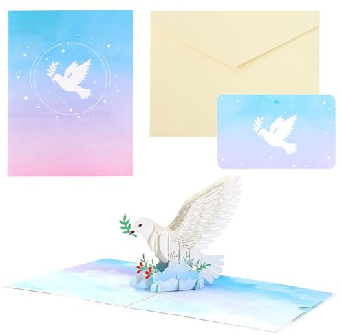 Kommunionkarte Konfirmationskarten Glückwunsch 3D Pop-Up Tauf Karte zur Taufe Konfirmation Firmung, Karte Taufe Fisch Christlicher für Jungen Mädchen Kommunion Konfirmation