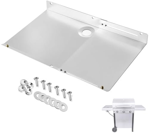 AJinTeby Grill Gas Grease Tray Replacement for Charbroil 3/4 Burner, Adjustable Grease Heat Shield for Charbroil Gas2coal Performance TRU Infrared 463344015 463370719 463336818 463344015 Grill Parts