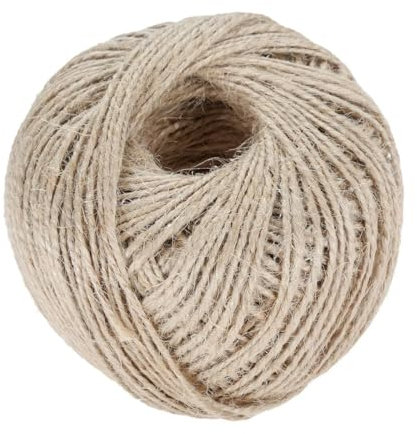 CIVIOOH 1,5 mm 100 m Jute Stoff Seil Schnur Rollen Hanf gedrehte Schnur Makramee Schnur DIY handgefertigte Heimtextilien Hochzeitsdekoration