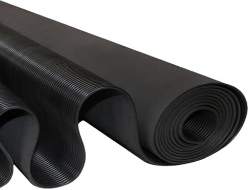 Strapazierfähige Gummimatten, 3 mm dicke Gummimatten, Gummimatten für Garagenböden, ölbeständig, alterungsbeständig, rutschfest, auf jede Größe zuschneidbar, geeignet für Schuppen/Autos/Heim