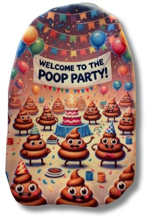 Poop Party Stoma Bag Pouch | Humorous Ostomy Cover for Colostomy, Ileostomy & Urostomy | Soft & Stretchy for Comfort, Discretion & Style