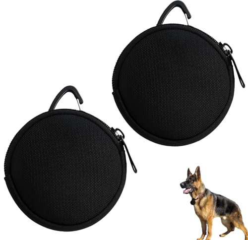 Huybaa 2 PCS sac friandise pour chien,pochette friandise chien avec Mousqueton,sac a friandise pour chien dressage Rapides et L'éducation des Chiots,8,5 x 8,5 x 2,5 cm