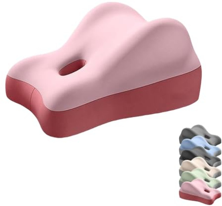 Almohada de cuña for Parejas, Almohada de Cama, cojín for glúteos for Embarazadas, triángulo ergonómico de Espuma viscoelástica for Adultos, Ideal for Leer y Dormir.(Pink)