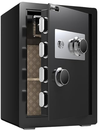 Caja de seguridad ignífuga con esfera mecánica y llave, resistente para uso doméstico, oficina y hotel