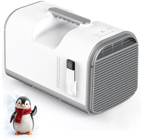Condizionatore Portatile Raffreddamento Rapido con Deumidificatore, Unità Condizionatore Portatile Silenziosa con Telecomando, Mini Condizionatore Portatile 4500 BTU