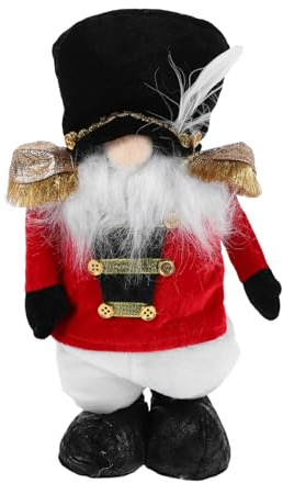 Toyvian Soldado de Cascanueces decoración de muñecas sin Rostro Red