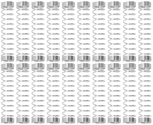 OFFSCH Lot de 50 ressorts de stylo à bille en acier inoxydable - Ressort à gel comprimé de rechange pour mécanisme de clic à bille - Recharges à bille mécaniques pour papeterie et projets de bricolage