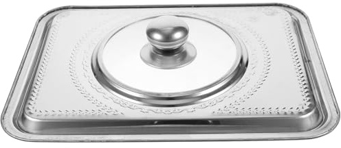 ANDRESLAD Tapa de Bandeja para Asar Pescado de Acero Inoxidable Cubierta Visible Rectangular Resistente al Calor para Cocina y Barbacoa Hogar y Restaurante