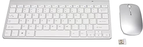Ouitble Tastiera e mouse combinati wireless ergonomici silenziosi DPI regolabili design sottile per lavoro studio giochi ABS nero