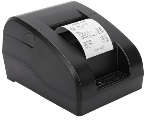 Bondrucker 58mm Thermodrucker Belegdrucker POS-Drucker USB+Bluetooth | Quittungsdrucker Restaurant-Küchendrucker für ESC/POS, kompatibel mit Android Windows