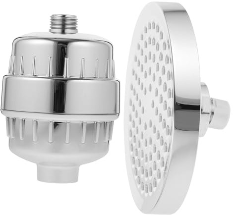 High-Pressure Rotatable Showerhead Filter for Hard Water - Stage Filtration Softening System & Top Spray Water Purifier for Bathroom Use