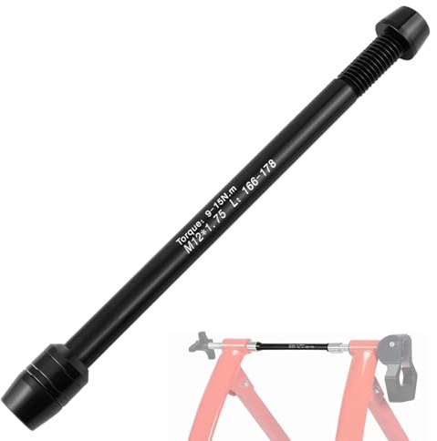 LERANXIN Steckachse für Fahrradtrainer, M12 × 1.75 Steckachse Adapter aus Aluminiumlegierung, Gewindesteigung 166-178 mm, Fahrrad Steckachsenadapter