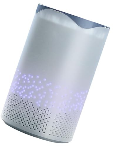 Healifty Purificador de Aire Portátil UV para Coche y Hogar, Mini de Escritorio, Blanco, Abs, 50 M³/h, Reduce Malos Olores, Luz Superior, para Viaje y Oficina