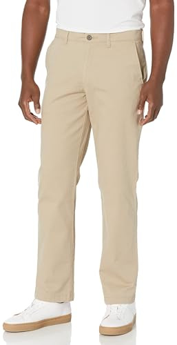 Amazon Essentials Men's Straight-Fit Casual Stretch, Khaki, 38W x 32L