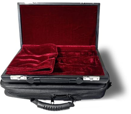 yinfente Funda rígida para oboe con piel sintética y bolsa exterior Oxford, correa ajustable, bolsa de oboe portátil para principiantes, estudiantes, músicos