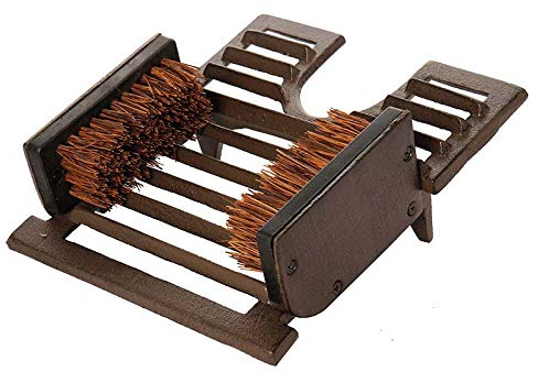 Cast Iron Doorstep Double Boot Brush and Scraper Cast Iron Doormat