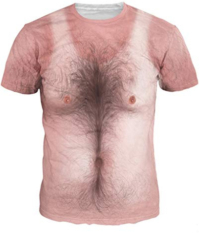 Yowablo T-Shirt Unisex/Herren/Damen/Men/Women Funny 3D Muscle Print Printed Short Pullover Tops Slim Fit Sport für Liebhaber