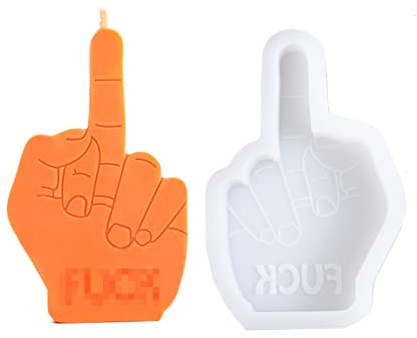BOOWAN NICOLE Stampo in silicone per candele a forma di dito, stampo divertente per candele, articoli per la stanza e decorazioni