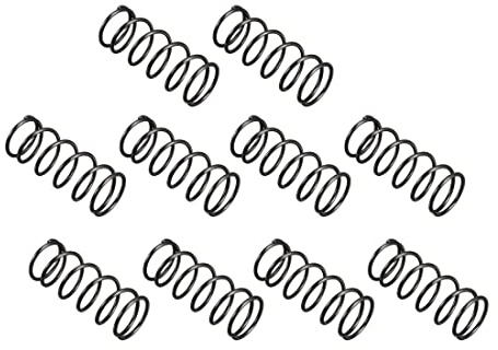 PATIKIL 1.2mm Filo Dia 14mm OD 35mm Libero Lunghezza Compressione Molla, 10pz Molla Acciaio Estensione Molla, Nero