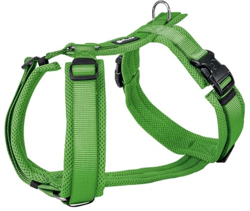Petlando Hundegeschirr gepolstert, Mesh Y-Comfort, weich, stufenlos verstellbar, besonders leicht & atmungsaktiv, fellschonend, ergonomisch, Brustgeschirr für sehr große Hunde, Apple, XL