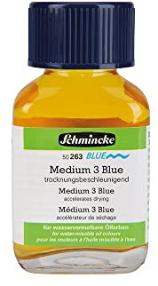 Schmincke - NORMA® Blue, 50263025, 60 ml, Medium 3 Blue, trocknungsbeschleunigend, für wasservermalbare Ölfarben, vegan