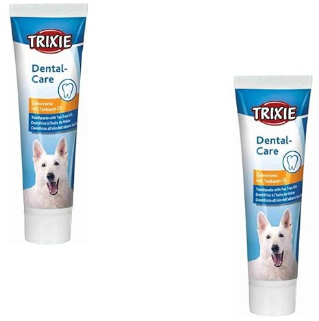 Trixie Dental Care | Doppelpack | 2 x 100 g | Zahncreme für Hunde mit Teebaumöl | Kann dabei helfen Zahnstein und Verfärbungen vorzubeugen | Zur Verbesserung der Mundhygiene