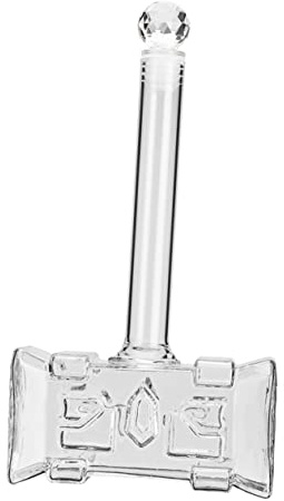 OKUMEYR Decantador De Vidrio Hammer 400ml Transparente Creativo Dispensador De Bebidas Vidrio para Bar y Fiestas Vaso De Vino Tinto